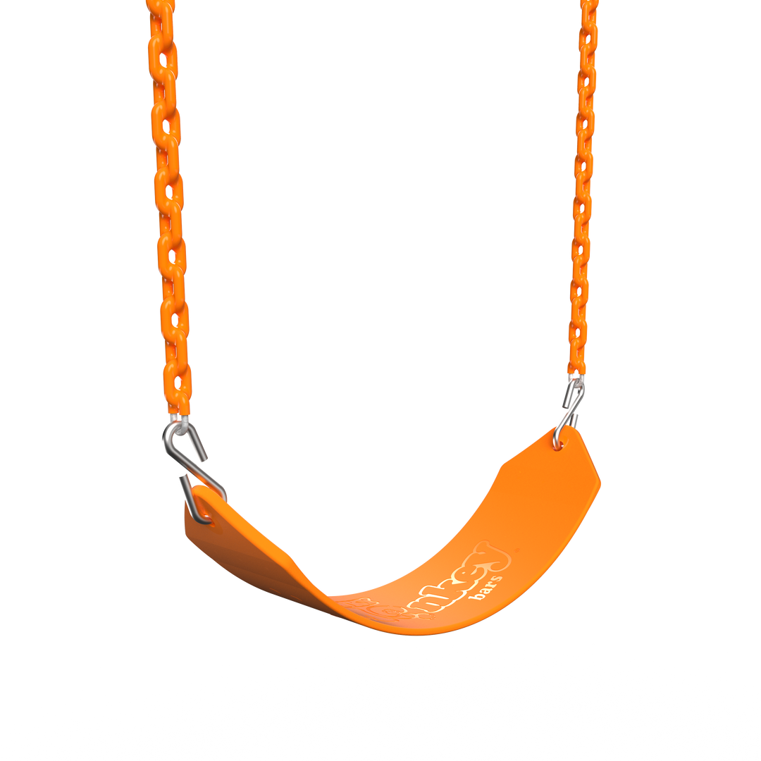 Orange Funky Monkey Bars Sling Swing with metal chains for monkey bars and swing sets